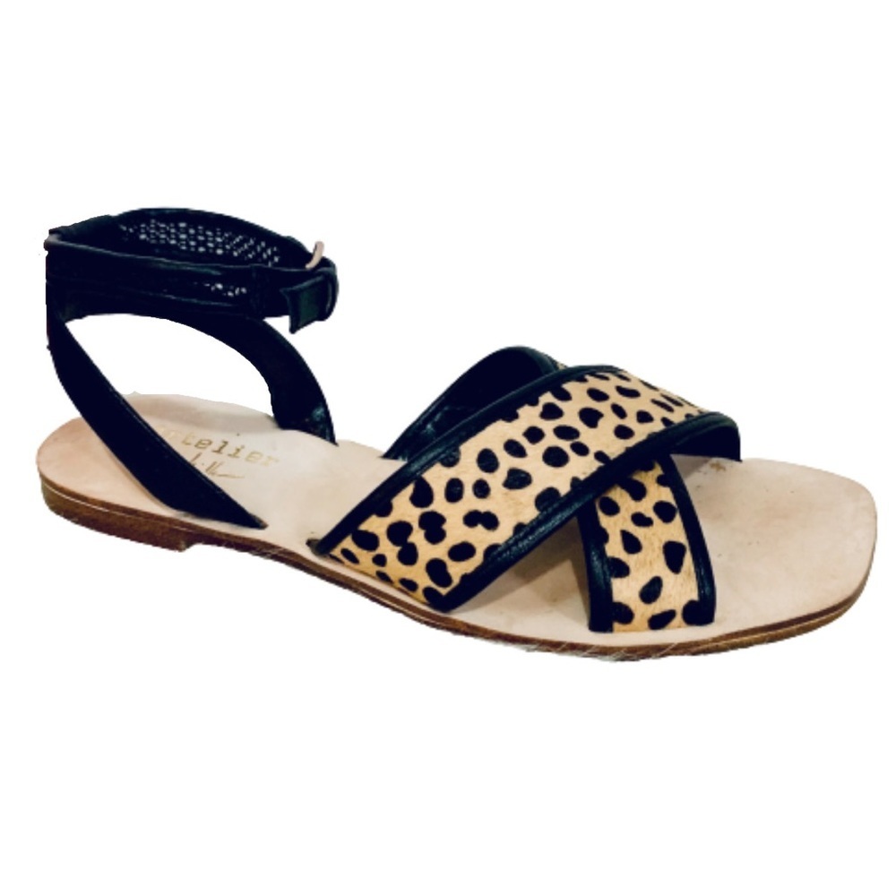 NICOLE MILLER | Artelier Raf Calf Hair Sandal 7